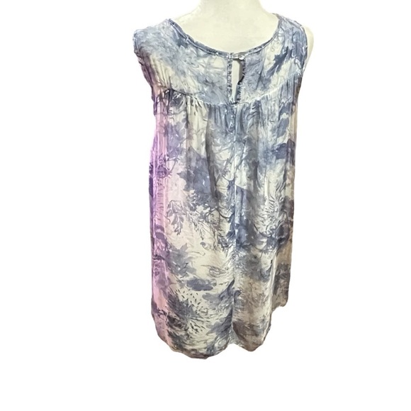 Viola Borghi Made in Italy - Size Medium Blue White Abstract Design- Silk Dress - Picture 7 of 15